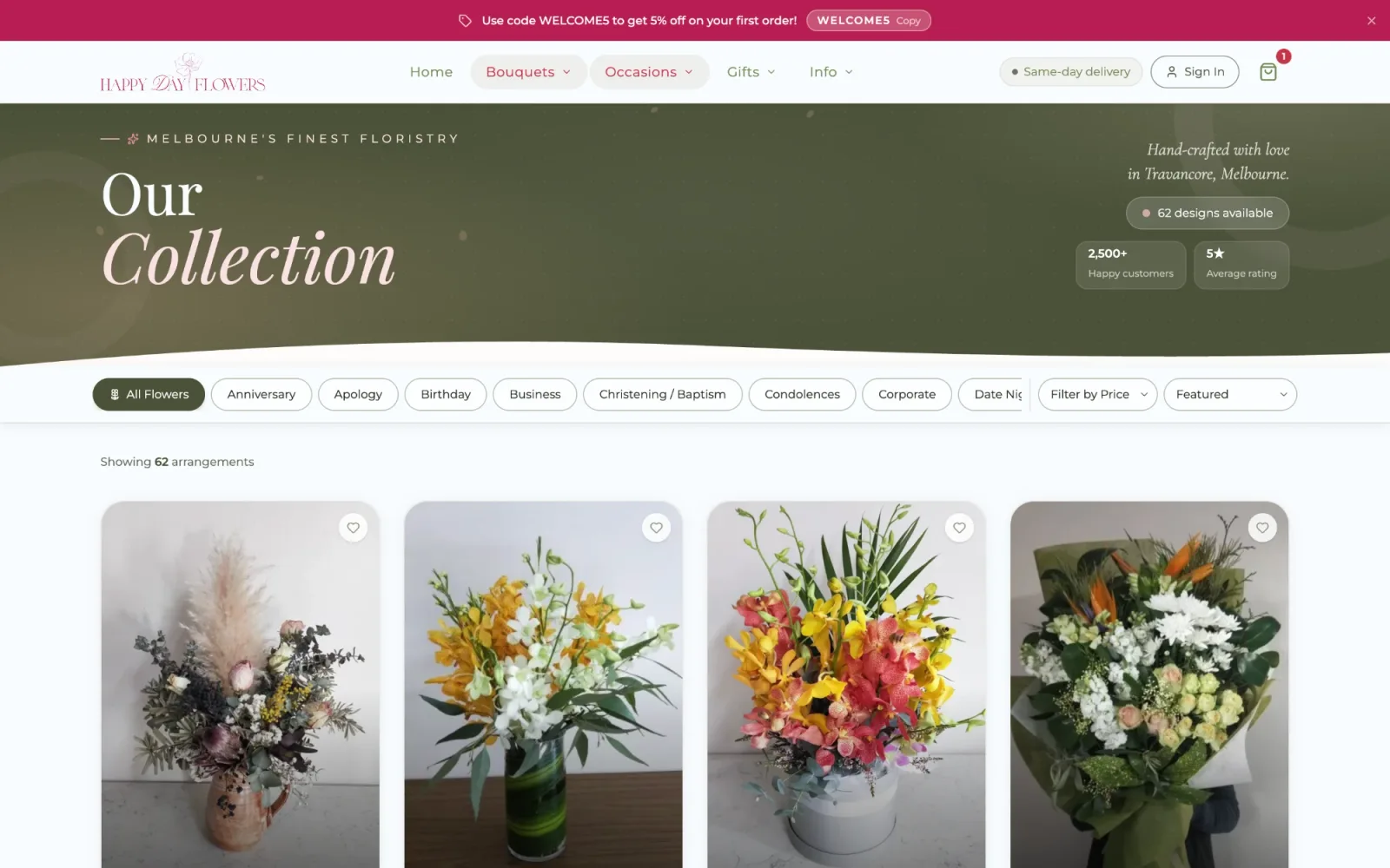 Happy Day Flowers product collection