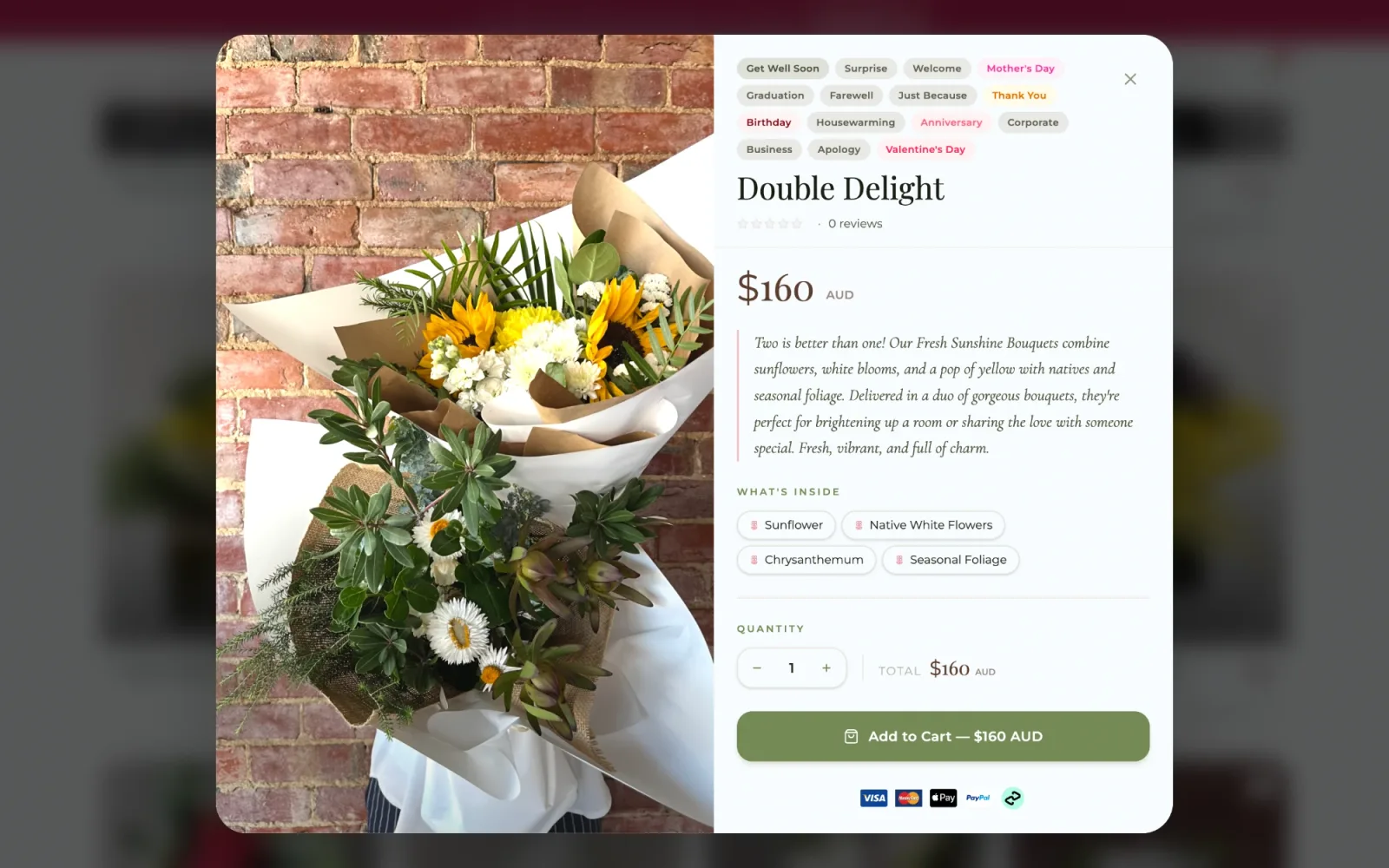 Happy Day Flowers product page
